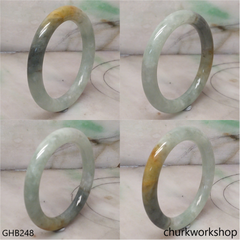 Multi-color small jade bangle