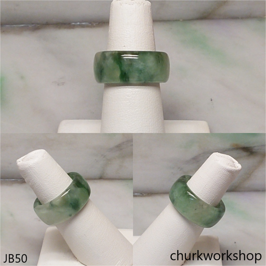 Light bluish green jade unisex band