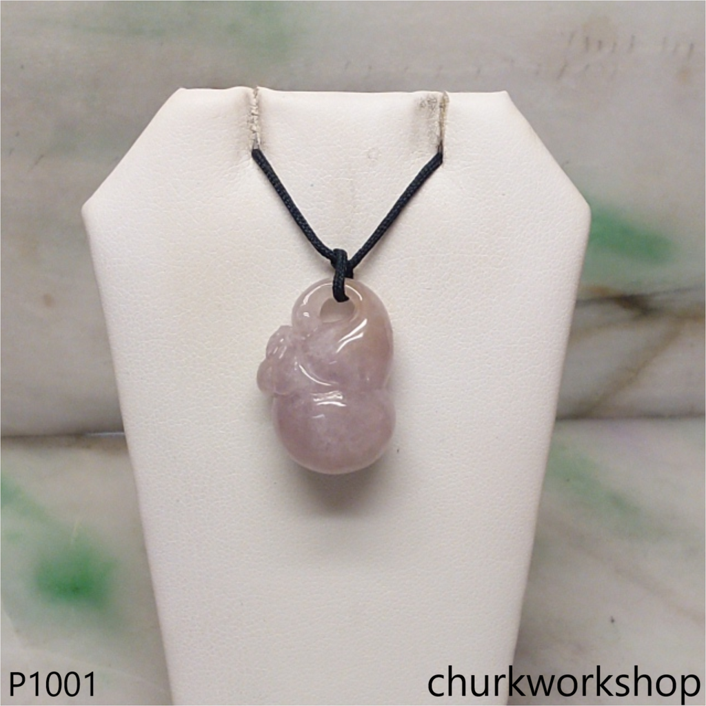Lavender jade gourd pendant