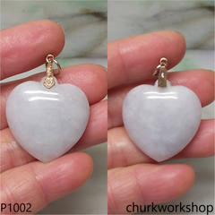 Light lavender jade heart
