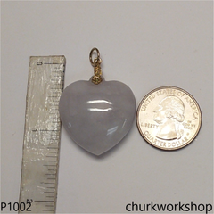 Light lavender jade heart