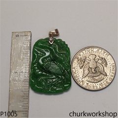 Green jade carving pendant