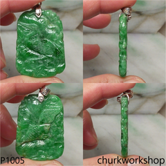 Green jade carving pendant