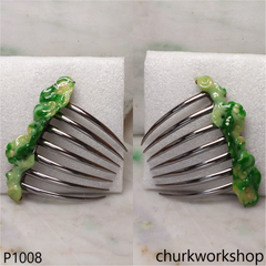 Jade craving hair side comb