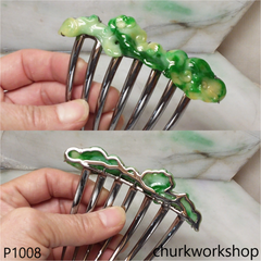 Jade craving hair side comb