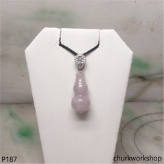Lavender jade bead pendant