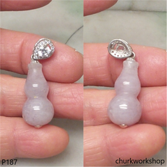 Lavender jade bead pendant