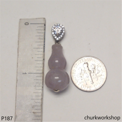 Lavender jade bead pendant