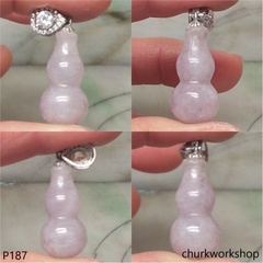 Lavender jade bead pendant