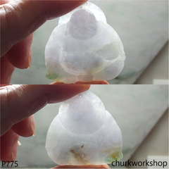 Lavender jade happy Buddha pendant