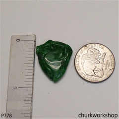 Small green jade peach pendant