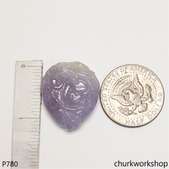 Lavender jade peach pendant