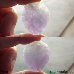 Lavender jade peach pendant