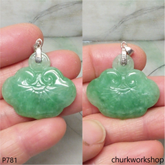 Green jade Ruyi pendant