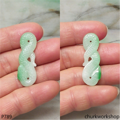 Jade snake pendant.