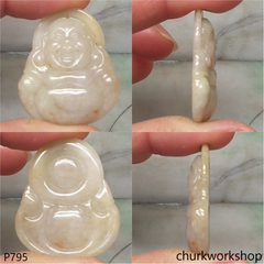 Lavender jade happy Buddha