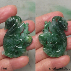 Dragon jade pendant.