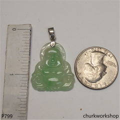 Jade happy Buddha pendant