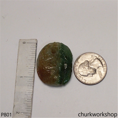 Multi-color jade fish pendant