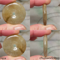 Light brownish round jade pendant