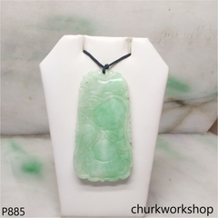 Light green jade carved pendant