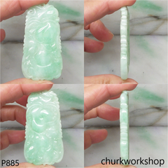Light green jade carved pendant