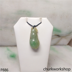 Light green jade bean pendant