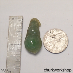 Light green jade bean pendant