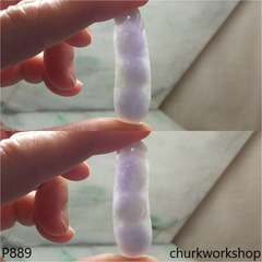 Lavender bean jade pendant