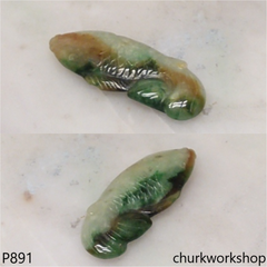 Multicolor fish jade pendant