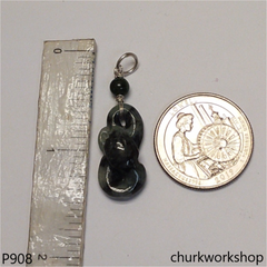 Dark green snake pendant