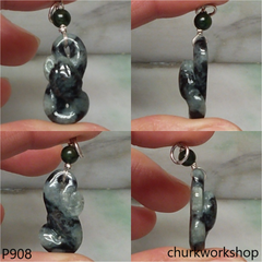 Dark green snake pendant