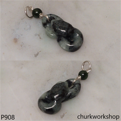 Dark green snake pendant