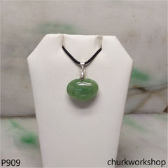 Small green jade heart pendant