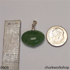 Small green jade heart pendant