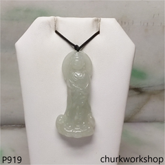 Pale green lady Buddha