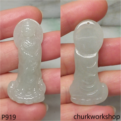 Pale green lady Buddha