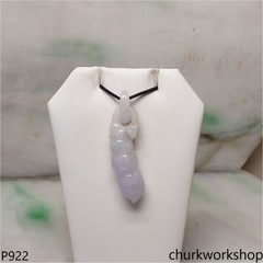 Light lavender jade bean pendant
