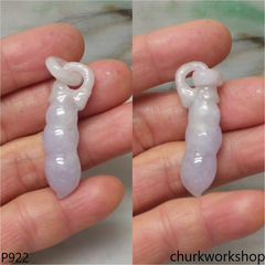 Light lavender jade bean pendant