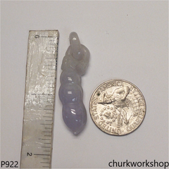 Light lavender jade bean pendant