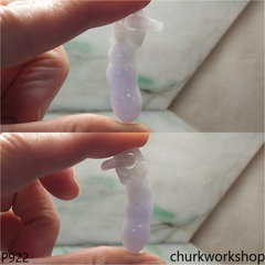 Light lavender jade bean pendant