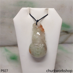 Multi-color jade gourd pendant