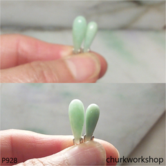 Light green double rain drop pendant
