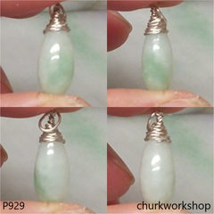 Light green rain drop pendant