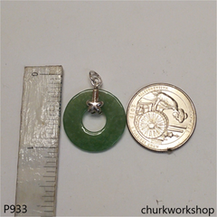 Green jade Donut pendant