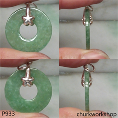 Green jade Donut pendant