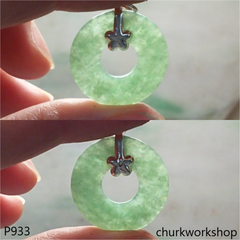 Green jade Donut pendant