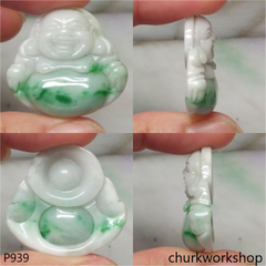 Jade happy Buddha pendant