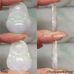 Pink lavender jade happy Buddha