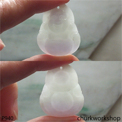 Pink lavender jade happy Buddha